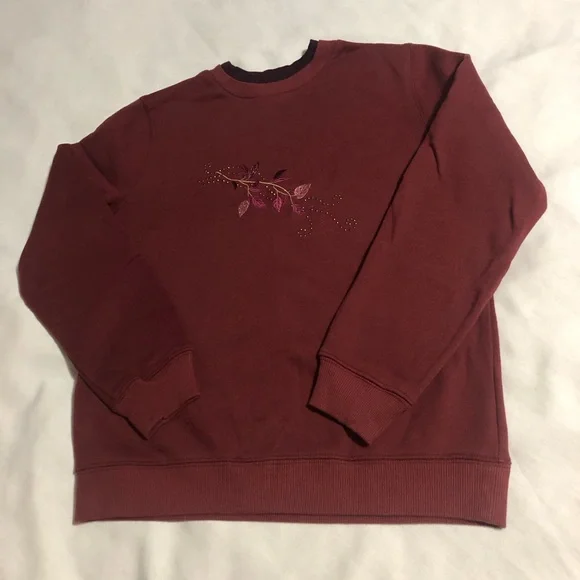 Embroidered & Studded Fall Sweater - Picture 1 of 6